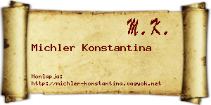 Michler Konstantina névjegykártya